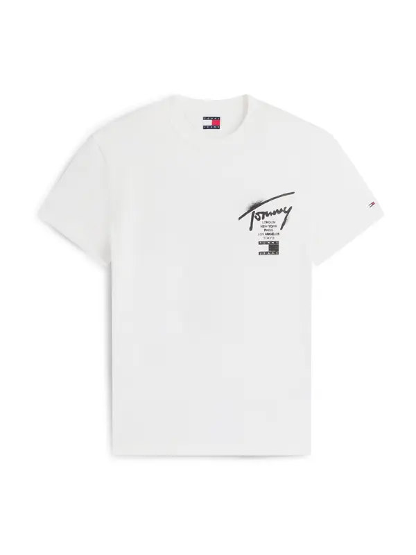 Tommy Jeans Tommy Jeans Majica 'CITY'  crna / bijela