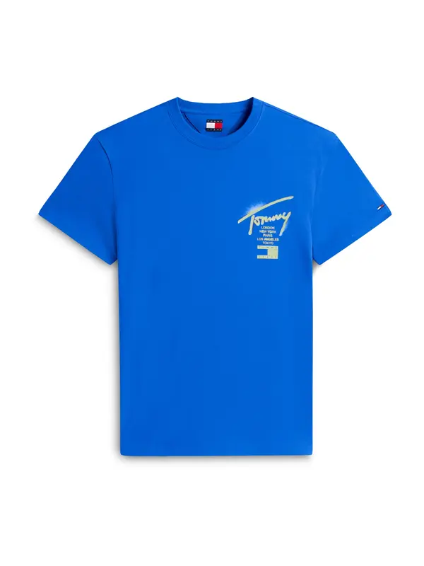 Tommy Jeans Tommy Jeans Majica 'CITY'  plava / limun