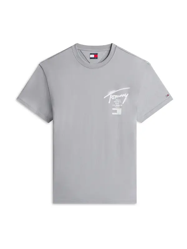 Tommy Jeans Tommy Jeans Majica 'CITY'  siva / bijela