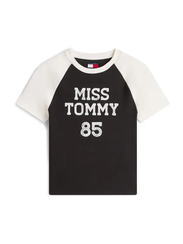 Tommy Jeans Tommy Jeans Majica  crna / bijela