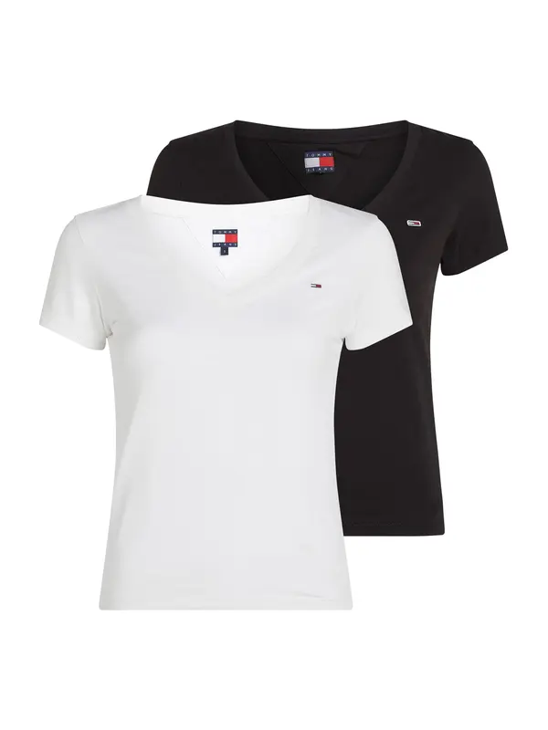 Tommy Jeans Tommy Jeans Majica  crna / bijela