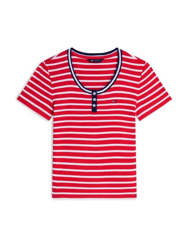 Tommy Jeans Tommy Jeans Majica  crvena / bijela