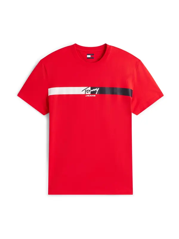 Tommy Jeans Tommy Jeans Majica  crvena / crna / bijela