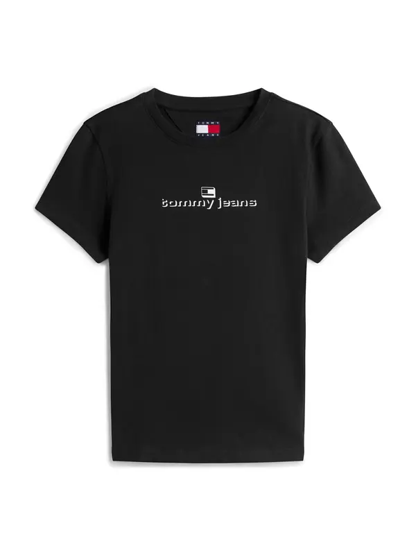 Tommy Jeans Tommy Jeans Majica 'ESS'  crna / bijela