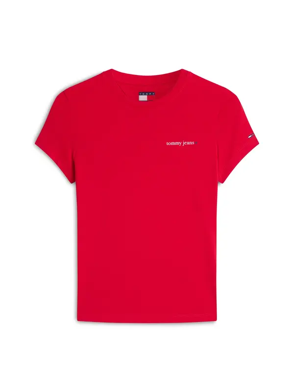 Tommy Jeans Tommy Jeans Majica 'ESS'  crvena / bijela