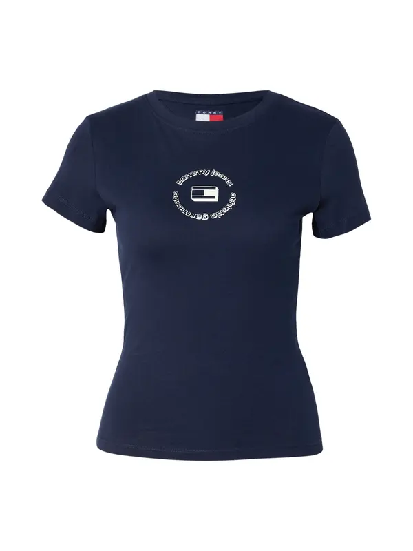 Tommy Jeans Tommy Jeans Majica 'ESS'  morsko plava / bijela