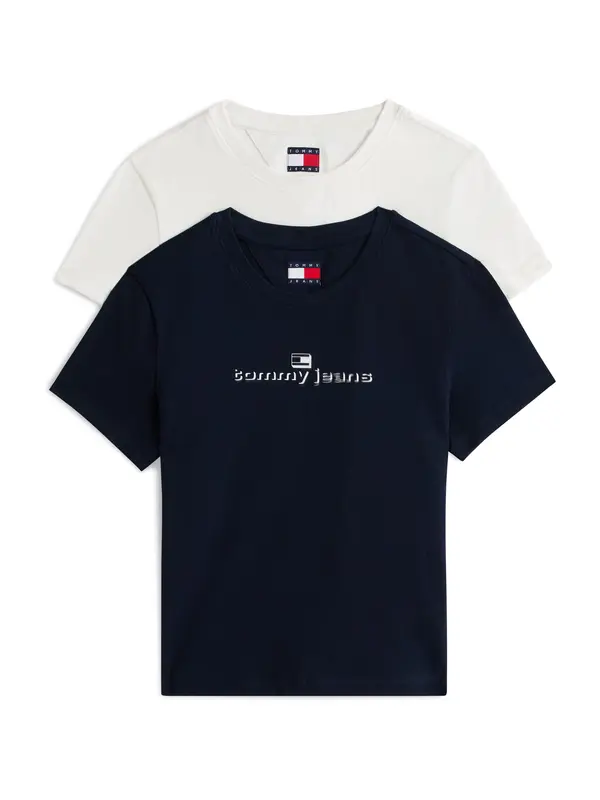 Tommy Jeans Tommy Jeans Majica 'Ess'  tamno plava / bijela