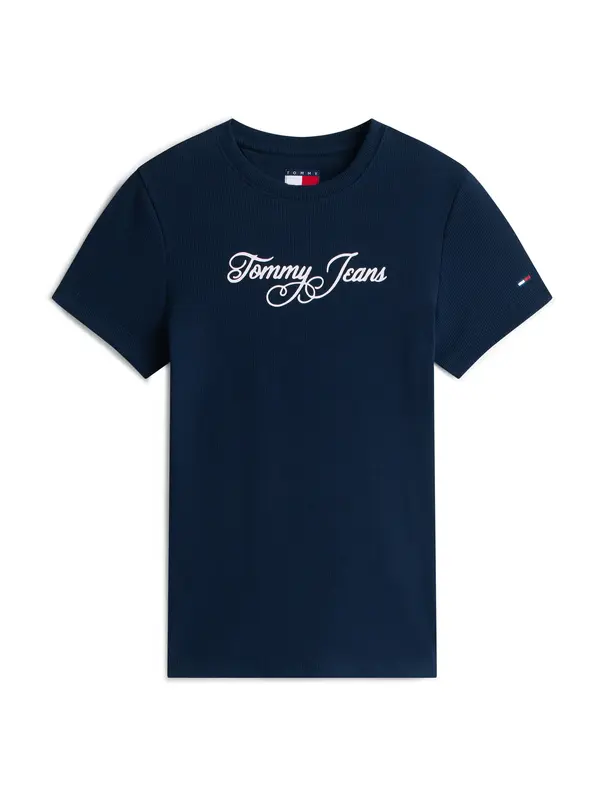 Tommy Jeans Tommy Jeans Majica 'ESS'  tamno plava / bijela