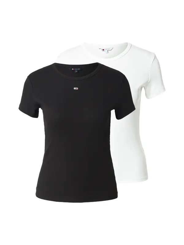 Tommy Jeans Tommy Jeans Majica 'ESSENTIAL'  crna / bijela