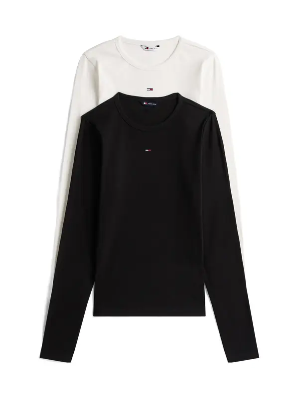 Tommy Jeans Tommy Jeans Majica 'Essential'  crna / bijela
