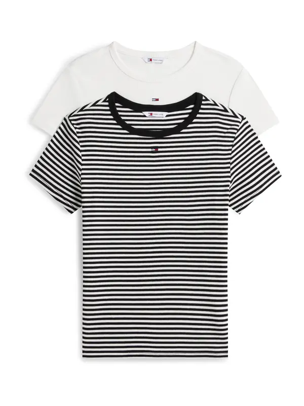 Tommy Jeans Tommy Jeans Majica 'ESSENTIAL'  crna / bijela
