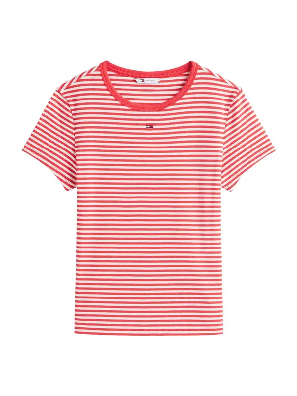 Tommy Jeans Tommy Jeans Majica 'ESSENTIAL'  crvena / bijela
