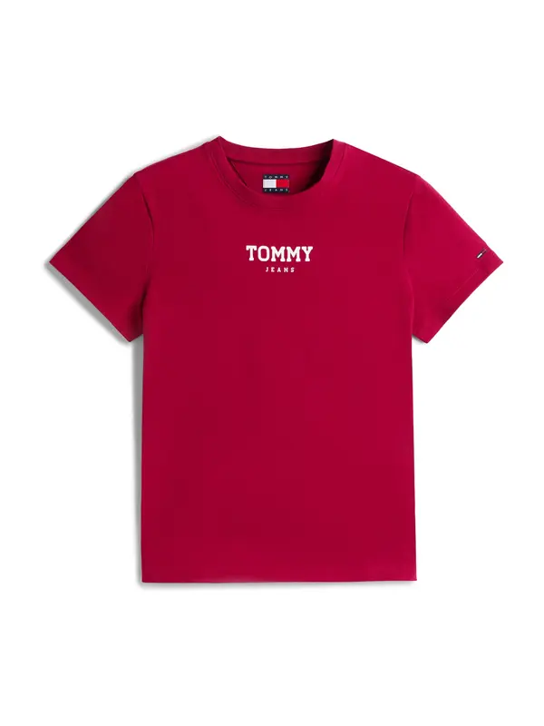 Tommy Jeans Tommy Jeans Majica 'ESSENTIAL'  ljubičasto crvena / bijela
