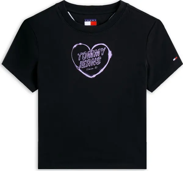 Tommy Jeans Tommy Jeans Majica 'HEART'  lavanda / crna