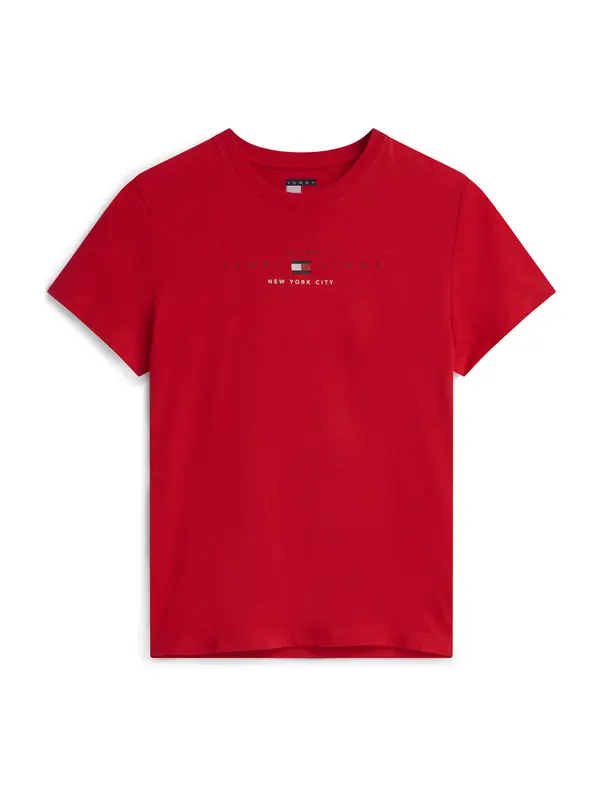 Tommy Jeans Tommy Jeans Majica 'LINEAR'  crvena / crna / bijela
