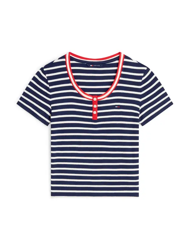 Tommy Jeans Tommy Jeans Majica  mornarsko plava / bijela