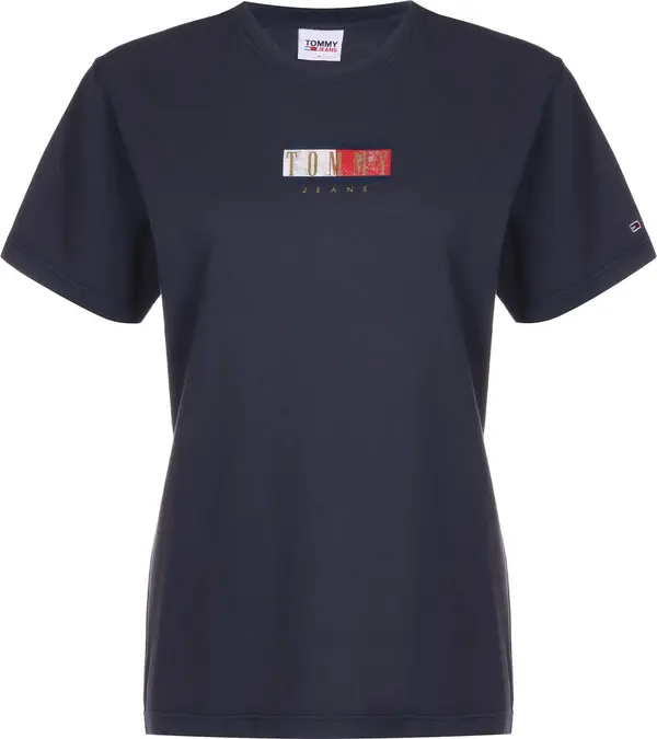 Tommy Jeans Tommy Jeans Majica  mornarsko plava / bronca / krvavo crvena / bijela