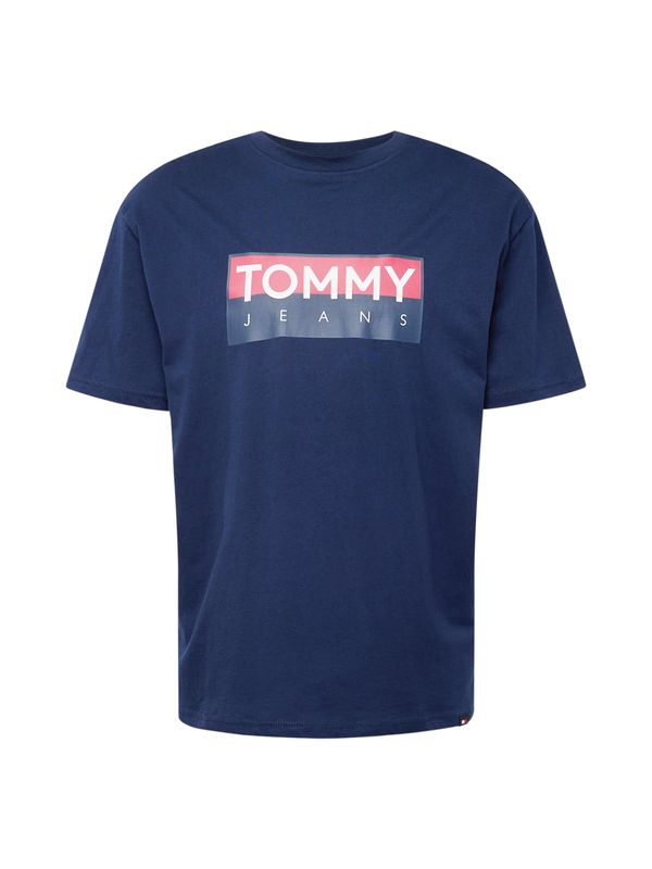 Tommy Jeans Tommy Jeans Majica  mornarsko plava / krvavo crvena / bijela