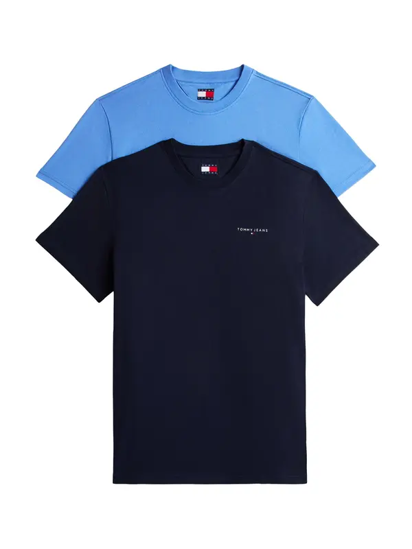 Tommy Jeans Tommy Jeans Majica  mornarsko plava / nebesko plava / crvena / bijela