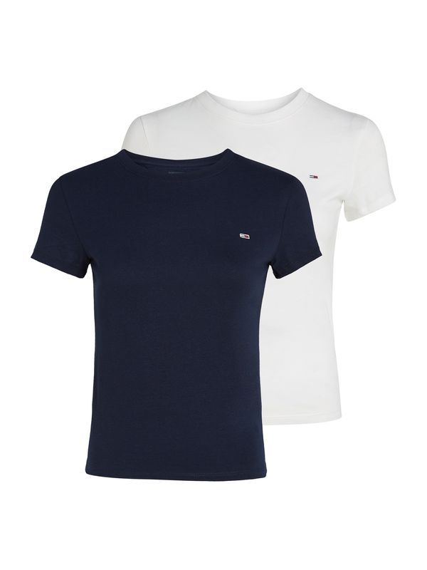 Tommy Hilfiger Tommy Jeans Majica  mornarsko plava / prljavo bijela