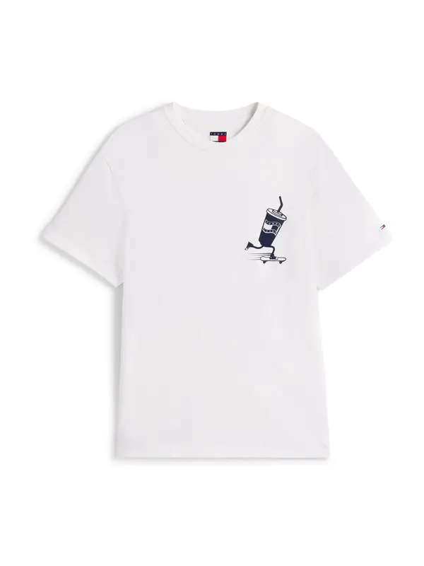 Tommy Jeans Tommy Jeans Majica  mornarsko plava / svijetlocrvena / bijela