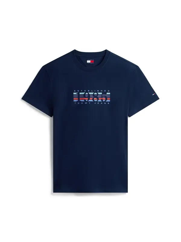 Tommy Jeans Tommy Jeans Majica  mornarsko plava / svijetloplava / ljubičasta / crvena