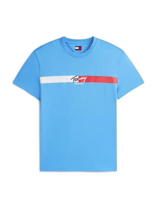 Tommy Jeans Tommy Jeans Majica  nebesko plava / crvena / crna / bijela