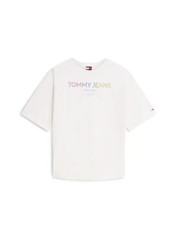Tommy Jeans Tommy Jeans Majica  nebesko plava / žuta / roza / bijela