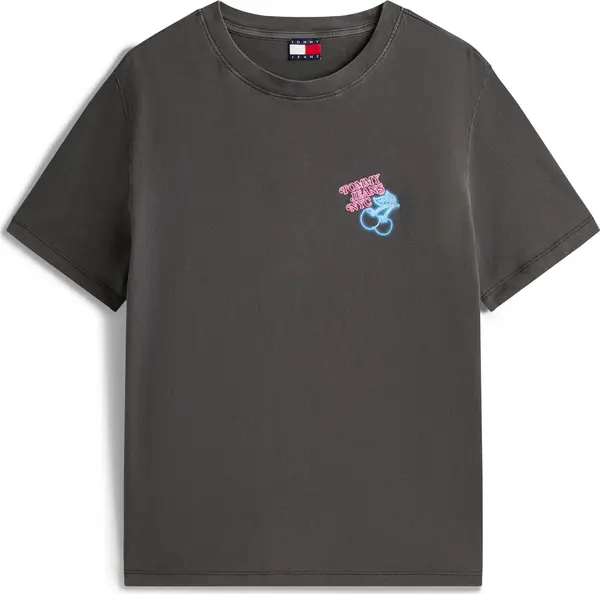 Tommy Jeans Tommy Jeans Majica  neonsko plava / neonsko roza / crna