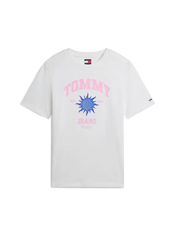 Tommy Jeans Tommy Jeans Majica 'NOVELTY'  kraljevsko plava / svijetloroza / bijela