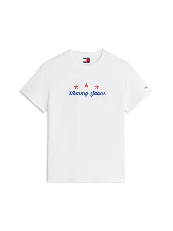 Tommy Jeans Tommy Jeans Majica 'NOVELTY STAR'  tamno plava / crvena / bijela
