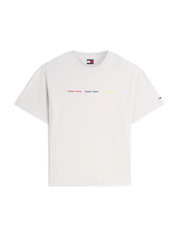 Tommy Jeans Tommy Jeans Majica 'REPEAT'  plava / žuta / crvena / prljavo bijela