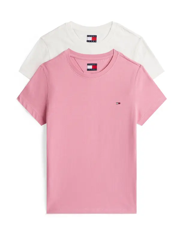 Tommy Jeans Tommy Jeans Majica  roza / bijela