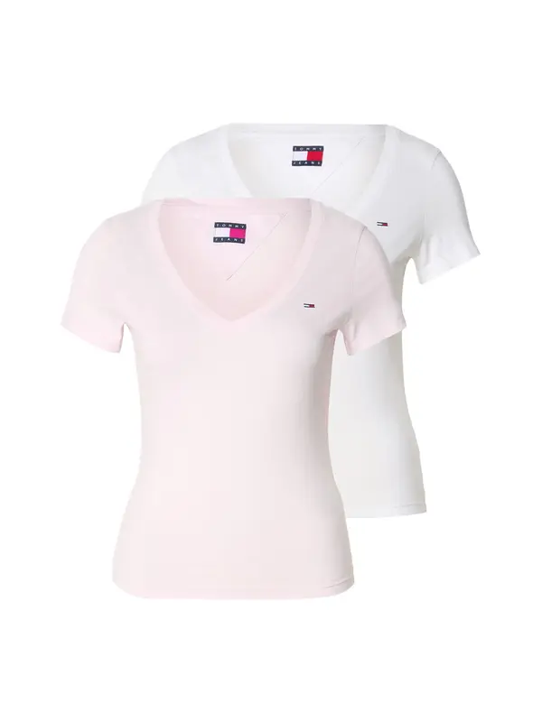 Tommy Jeans Tommy Jeans Majica  roza / bijela