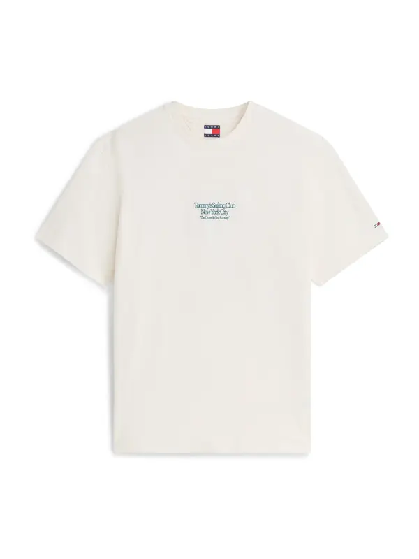 Tommy Jeans Tommy Jeans Majica 'SAILBOAT'  boja pijeska / petrol / crna