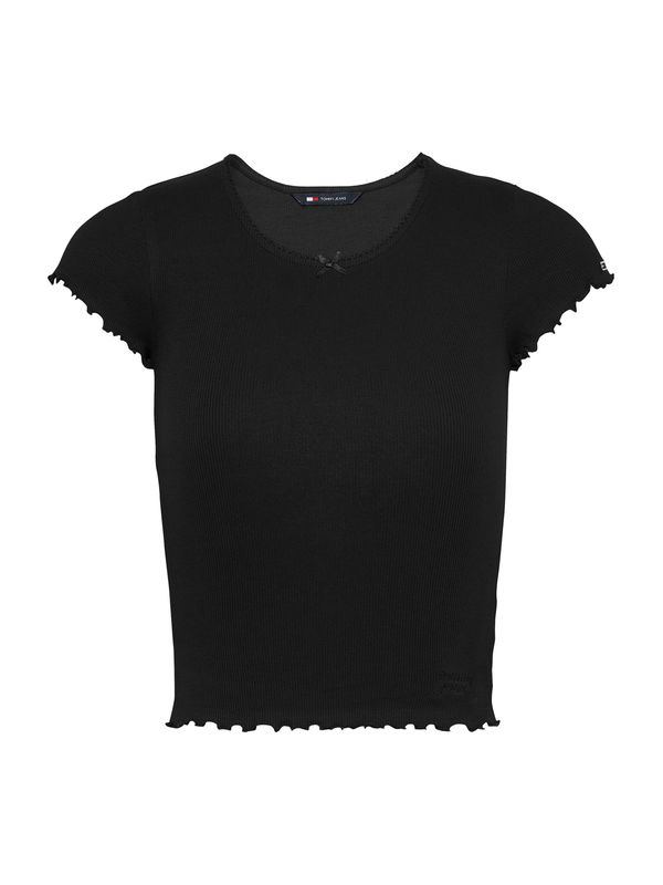 Tommy Jeans Tommy Jeans Majica 'SCALLOP'  crna