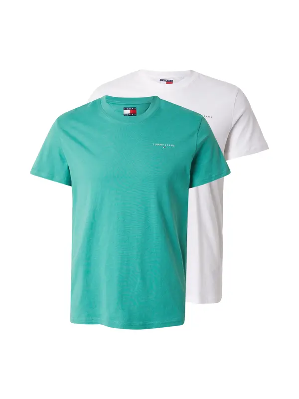 Tommy Jeans Tommy Jeans Majica  smaragdno zelena / bijela