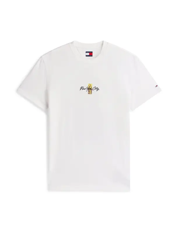 Tommy Jeans Tommy Jeans Majica  smeđa / žuta / crna / bijela