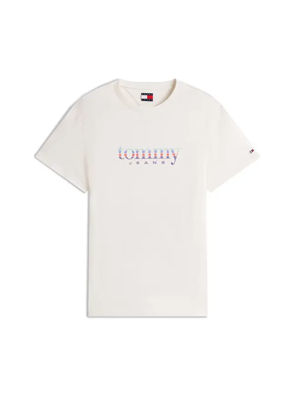 Tommy Jeans Tommy Jeans Majica  svijetloplava / lavanda / tamno narančasta / bijela