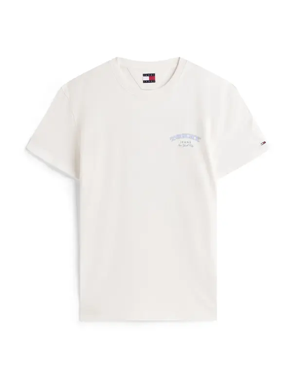 Tommy Jeans Tommy Jeans Majica  svijetloplava / smaragdno zelena / narančasta / bijela