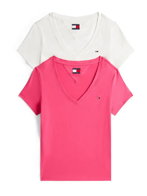Tommy Jeans Tommy Jeans Majica  svijetloroza / bijela