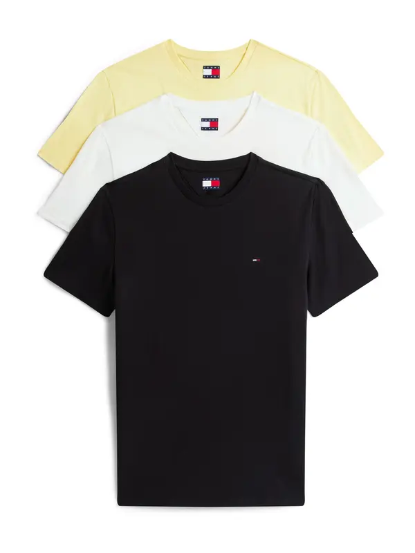 Tommy Jeans Tommy Jeans Majica  svijetložuta / crna / bijela