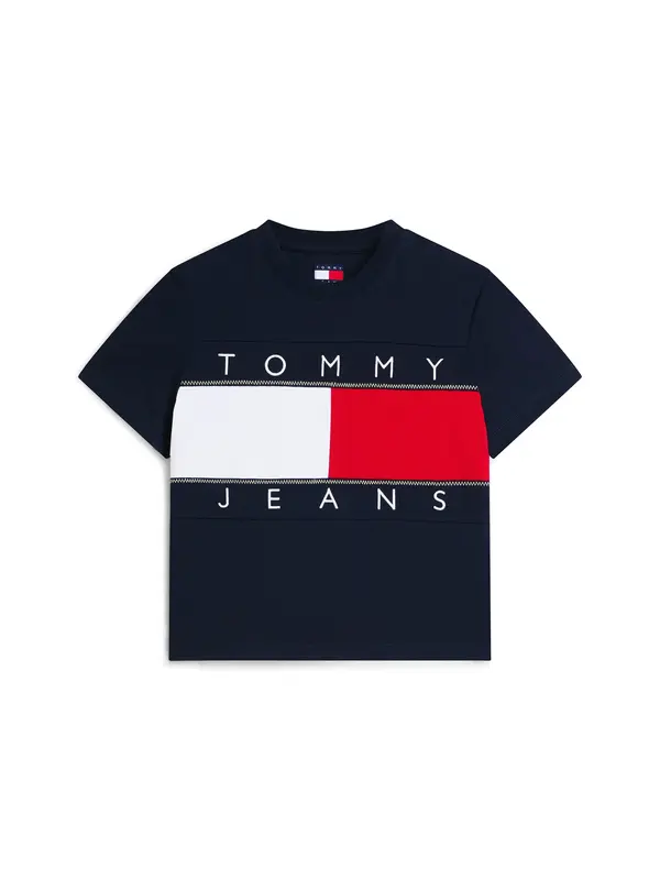Tommy Jeans Tommy Jeans Majica  tamno plava / crvena / bijela