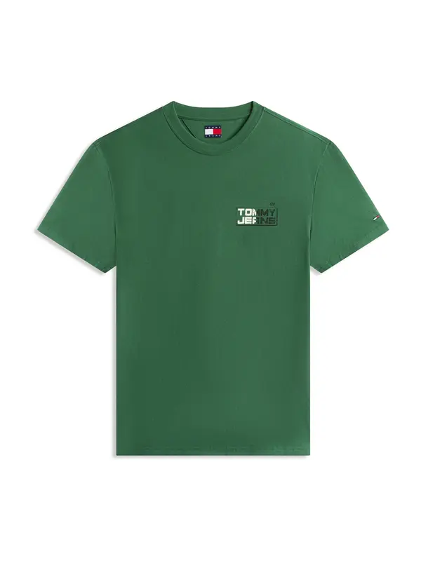Tommy Jeans Tommy Jeans Majica  tamno zelena / crna / bijela