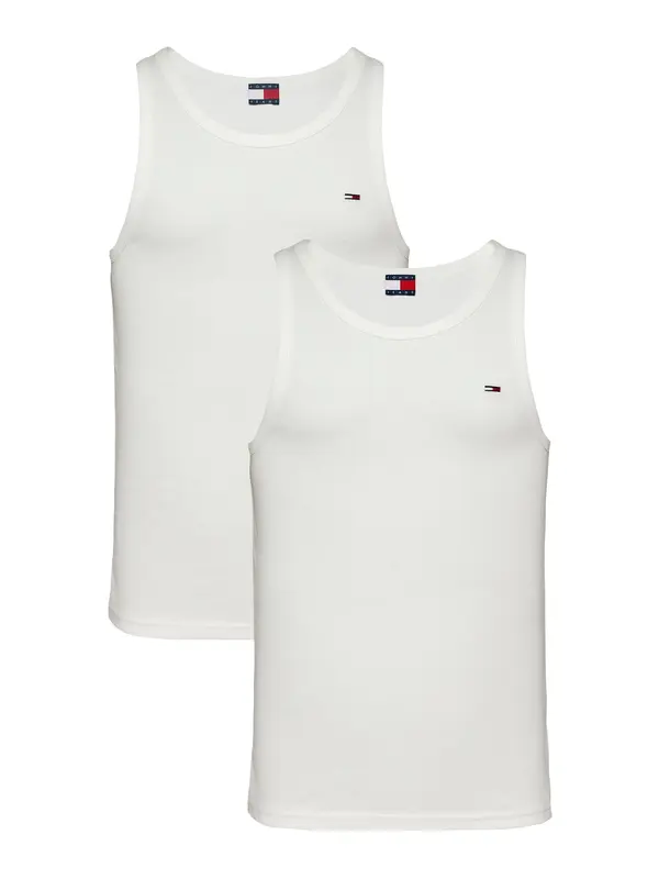 Tommy Jeans Tommy Jeans Majica 'Tommy Flag Extra Slim Tank'  bijela