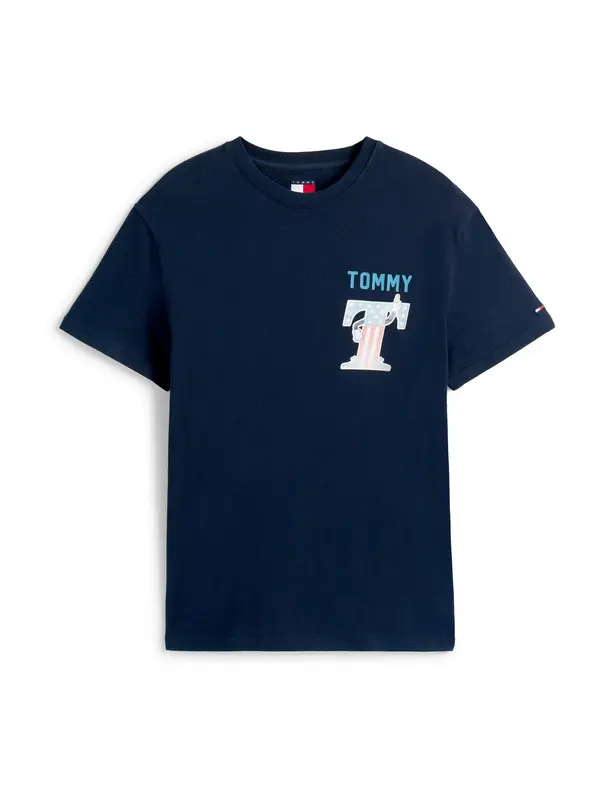 Tommy Jeans Tommy Jeans Majica 'USA'  mornarsko plava / nebesko plava / crvena / bijela