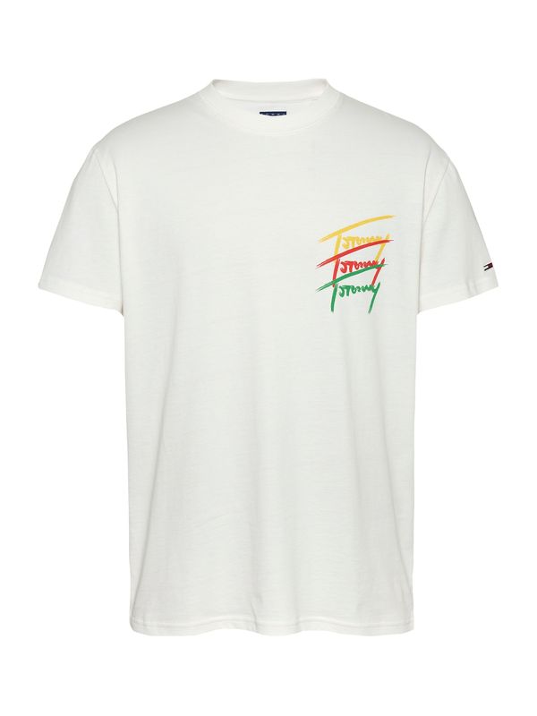 Tommy Jeans Tommy Jeans Majica  žuta / zelena / ciglasto crvena / bijela