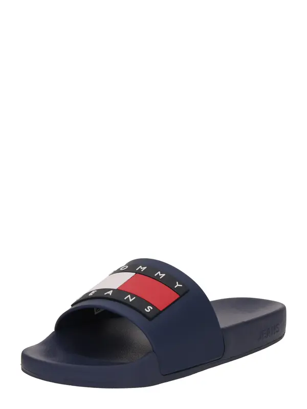 Tommy Jeans Tommy Jeans Natikače s potpeticom 'Ess'  morsko plava / svijetlo crvena / bijela