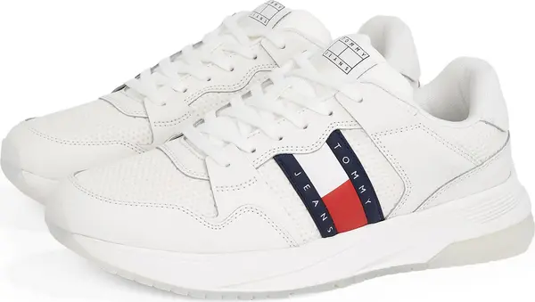 Tommy Jeans Tommy Jeans Niske tenisice 'RETRO CASUAL RUNNER'  boja pijeska / mornarsko plava / crvena