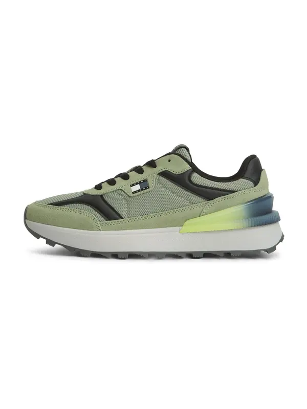Tommy Jeans Tommy Jeans Niske tenisice  svijetlosiva / neonsko zelena / svijetlozelena